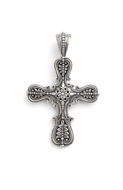 Shop Konstantino 'penelope' Cross Pendant In Silver