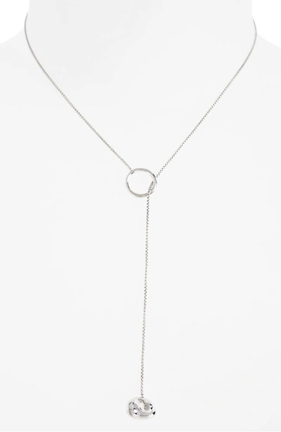 Shop Faris Luro Lariat Necklace In Sterling Silver