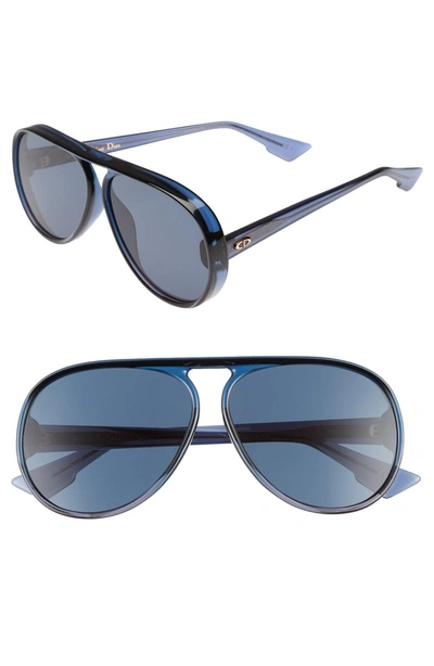 Shop Dior Lia 62mm Oversize Aviator Sunglasses - Blue
