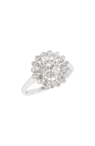 Shop Kwiat Vintage Flower Diamond Ring In White Gold