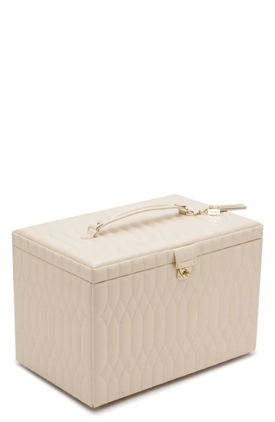 Wolf Caroline Jewelry Case - White In Ivory