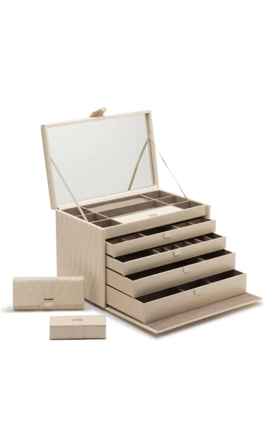 Wolf Caroline Jewelry Case - White In Ivory