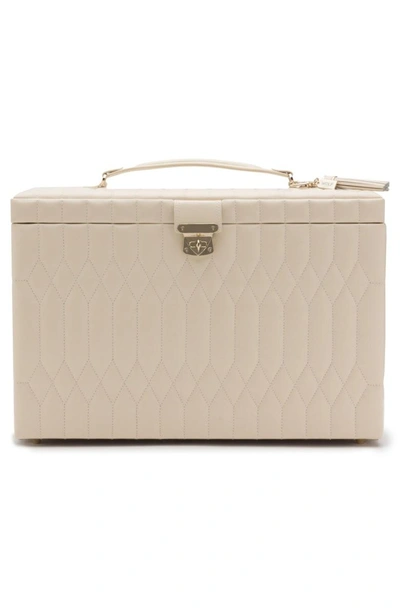 Wolf Caroline Jewelry Case - White In Ivory