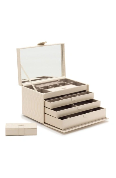 Wolf Caroline Jewelry Case - White In Ivory