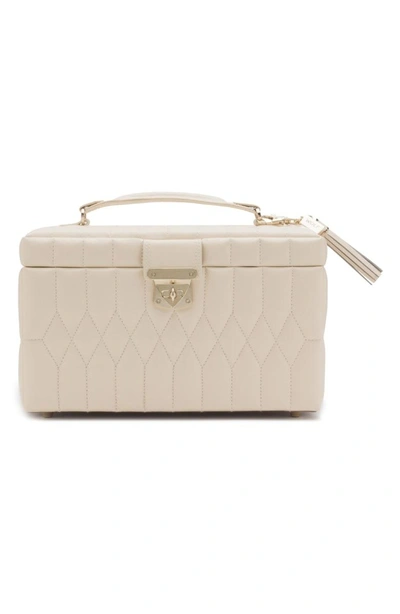 Wolf Caroline Jewelry Case - White In Ivory