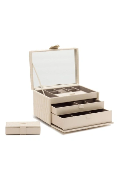 Wolf Caroline Jewelry Case - White In Ivory