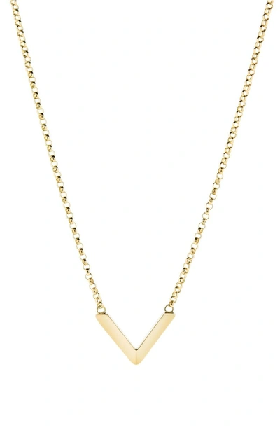Shop Miansai Angular Pendant Necklace In Gold
