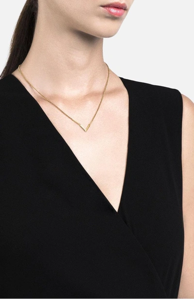 Shop Miansai Angular Pendant Necklace In Gold