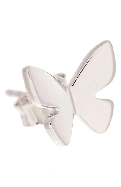 Shop Olivia Burton Social Butterfly Stud Earrings In Silver