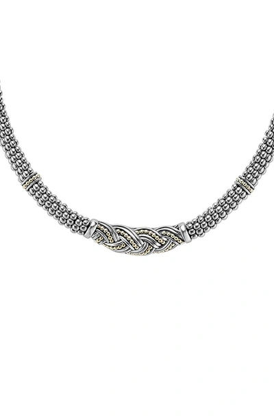 Shop Lagos Torsade Rope Necklace In Silver/ Gold