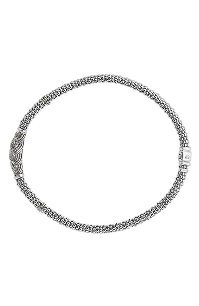 Shop Lagos Torsade Rope Necklace In Silver/ Gold