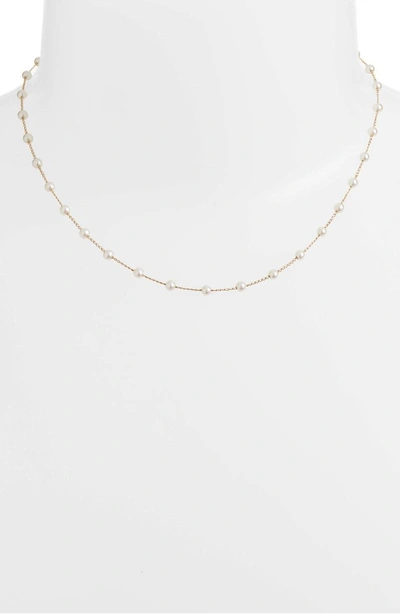 Shop Mizuki Pearl Choker Necklace In Yellow Gold/ Pearl