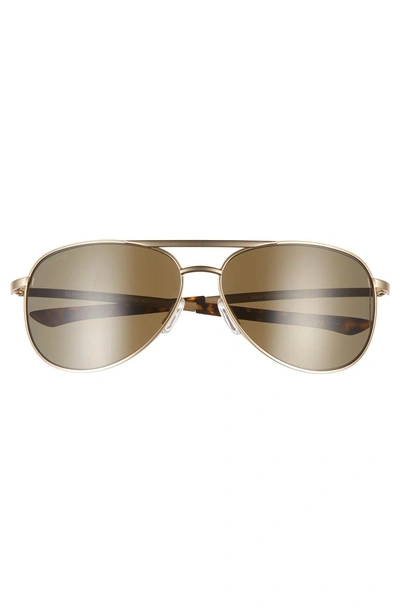 Shop Smith Serpico Slim 2.0 60mm Chromapop Polarized Aviator Sunglasses - Gold/ Brown Polar