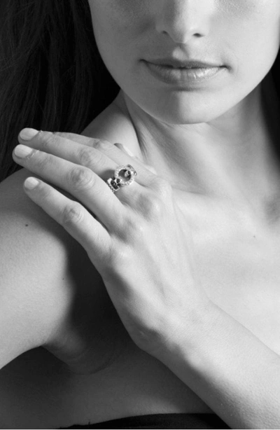 Lagos Enso Diamond Caviar Ring, 13mm In Silver