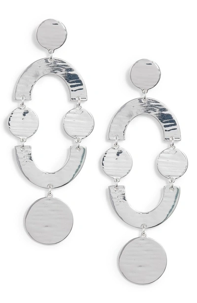 Shop J.crew Smile Dot Earrings In Metallic Silver