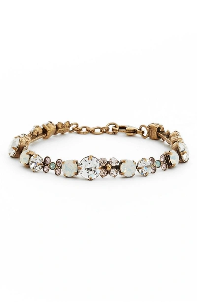 Shop Sorrelli Well Rounded Crystal Bracelet In White/ Clear
