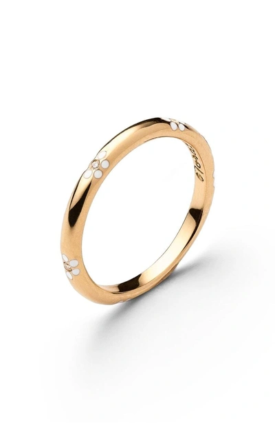 Shop Nora Kogan Miss Daisy Stackable Ring In Yellow Gold