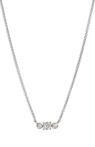 Shop Dana Rebecca Designs Sadie Diamond Baguette Pendant Necklace In White Gold