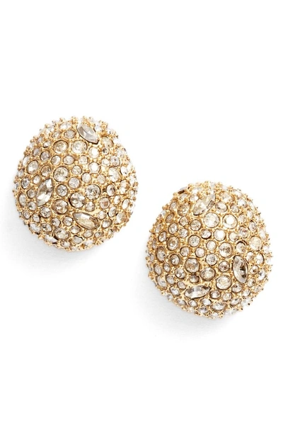 Shop Alexis Bittar Crystal Encrusted Stud Earrings In Gold