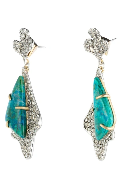 Shop Alexis Bittar Roxbury Crystal Encrusted Post Earrings In Gold/ Silver