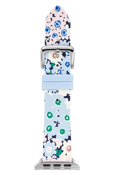 Shop Kate Spade Apple Watch Strap, 38mm In Blue/ Green/ Pink/ White