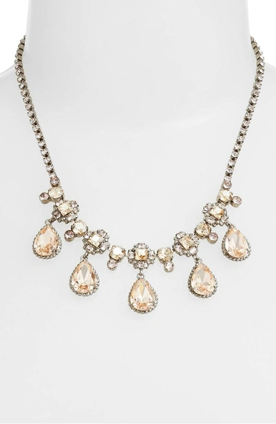 Shop Sorrelli Posey Crystal Statement Necklace In Pink