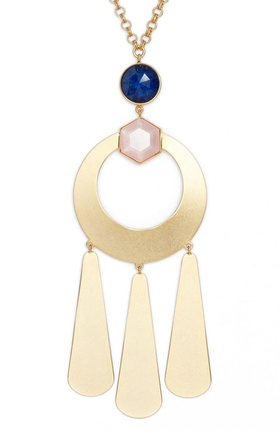 Shop Kate Spade Sunshine Stones Pendant Necklace In Gold Multi