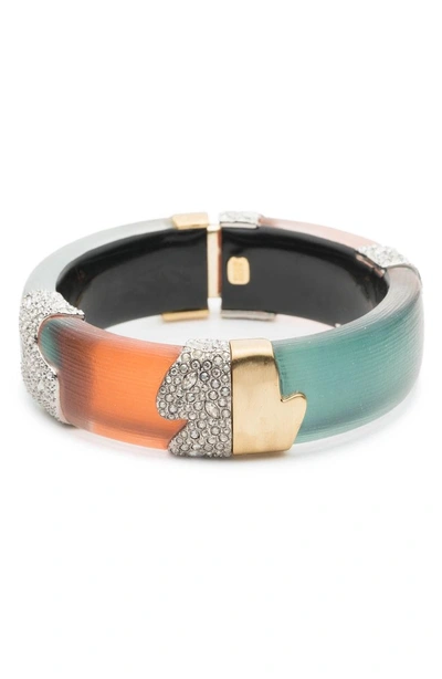 Shop Alexis Bittar Crystal Encrusted Colorblock Bracelet In Roxbury Mix