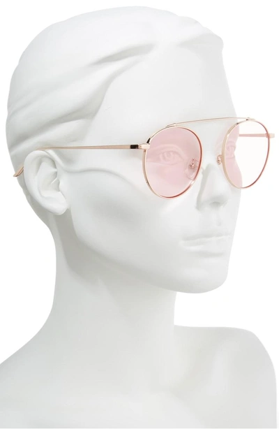 Shop Vedi Vero 53mm Round Sunglasses In Rosegld/pink