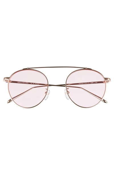 Shop Vedi Vero 53mm Round Sunglasses In Rosegld/pink