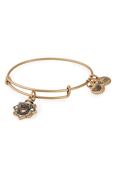 Shop Alex And Ani Because I Love You Friend Bracelet In Gold