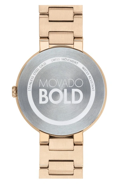 Shop Movado Bold Refined Bracelet Watch, 34mm In Carnation