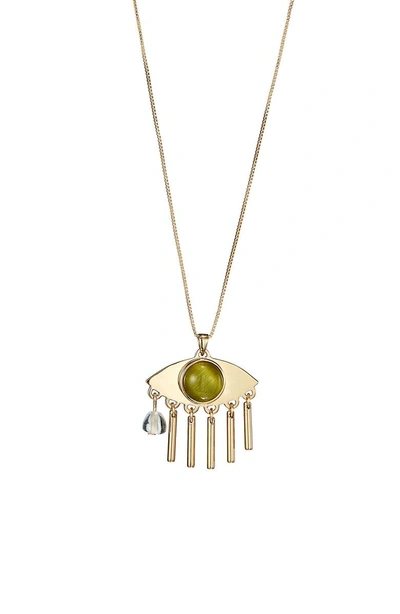 Shop Jenny Bird La Fille Pendant Necklace In Gold