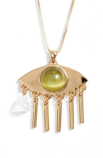 Shop Jenny Bird La Fille Pendant Necklace In Gold