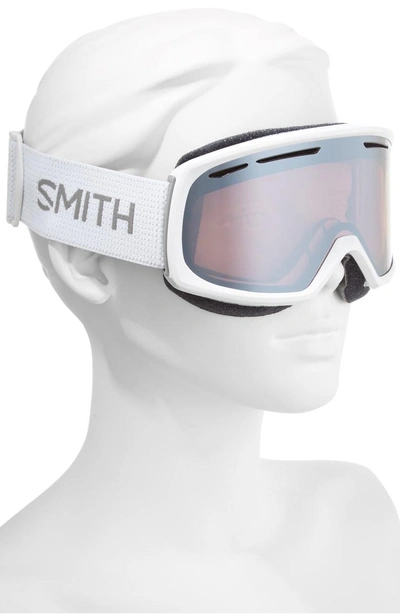 Shop Smith Drift 178mm Snow Goggles In White/ Mirror