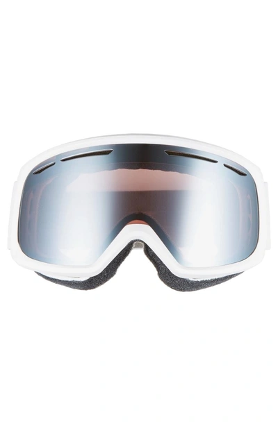 Shop Smith Drift 178mm Snow Goggles In White/ Mirror