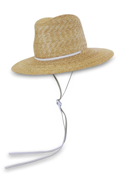 Shop Lola Hats Marseille Straw Hat - Beige In Natural/ White