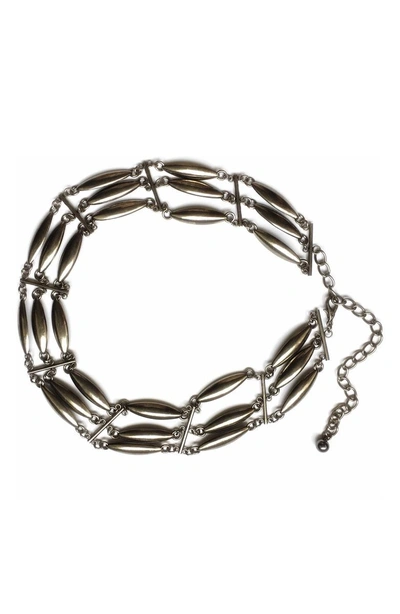 Shop Lovestrength Amor Multi Chain Belt In Silver