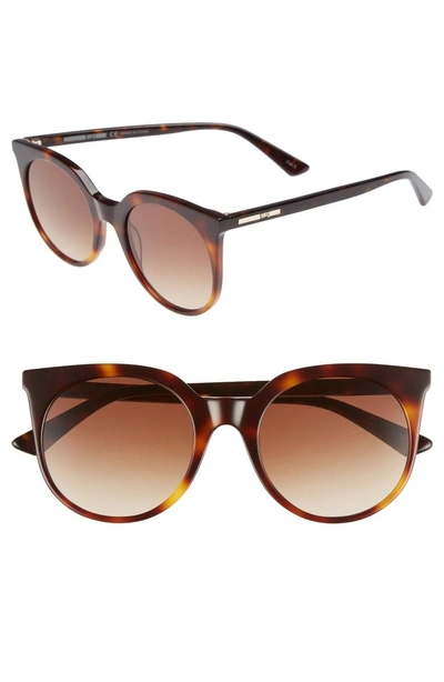 Shop Mcq By Alexander Mcqueen 52mm Cat Eye Sunglasses In Havana