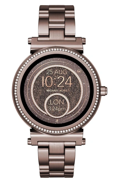 Shop Michael Kors Sofie Smart Bracelet Watch, 42mm In Sable