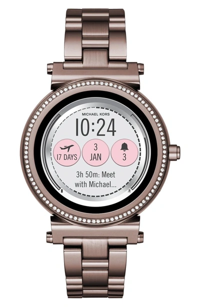 Shop Michael Kors Sofie Smart Bracelet Watch, 42mm In Sable