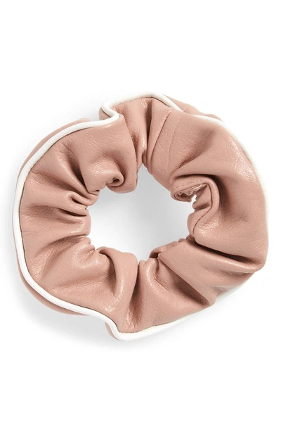 Shop New Friends Colony Clueless Faux Leather Scrunchie In Pink