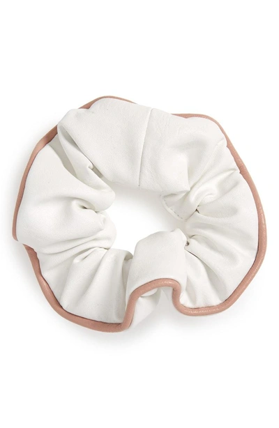 Shop New Friends Colony Clueless Faux Leather Scrunchie In White