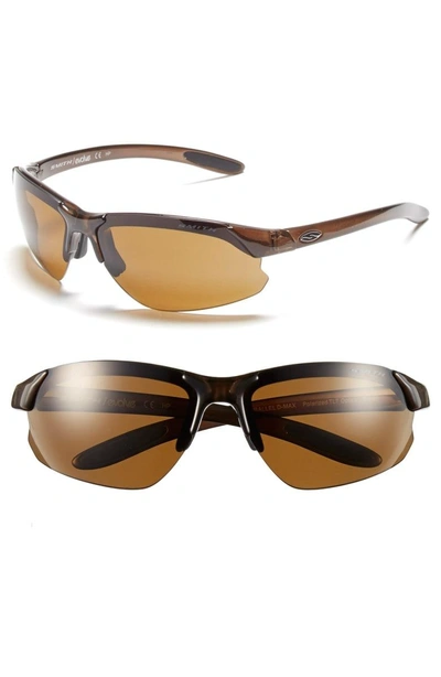 Shop Smith 'parallel D Max' 65mm Polarized Sunglasses - Brown/ Polar Brown/ Clear