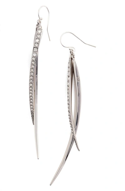 Shop Alexis Bittar Crystal Encrusted Drop Earrings In Silver