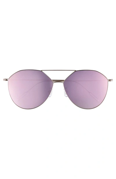 Shop Vedi Vero 55mm Metal Aviator Sunglasses - Gold /pink Mirror