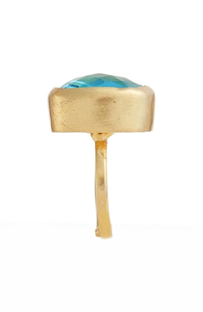 Shop Elise M Amelie Blue Topaz Ring In Gold/ Topaz