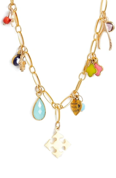 Shop Elise M Lala Charm Necklace In Gold