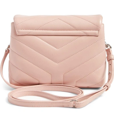 Shop Saint Laurent Toy Loulou Calfskin Leather Crossbody Bag In Pale Pink