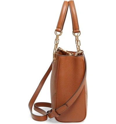 Shop Tory Burch Small Marsden Leather Tote - Brown In Nut